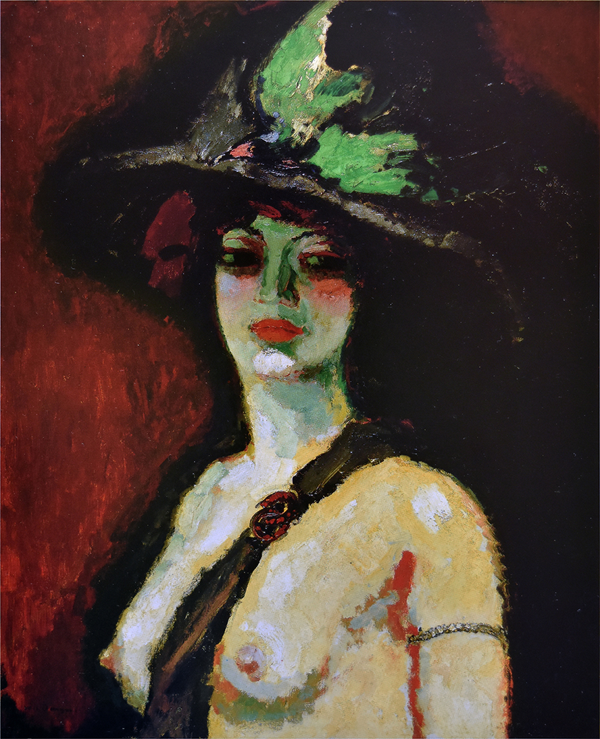 a women with a large hat